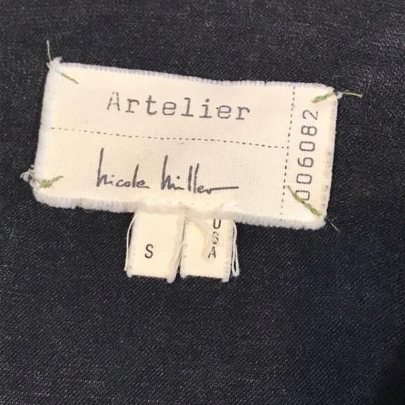 NICOLE MILLER Leather Paneled Ribbed Knit Dress - Picture 9 of 9